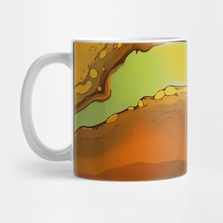 Orange with Lime River Organic Textures - WelshDesignsTP001 Mug